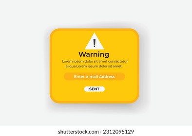 Reminder notification popup design template
