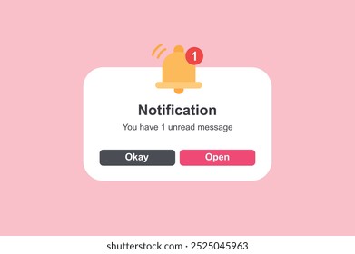 Reminder, Notifications page. Business planning, events, date reminder, or timetable concept. Popup page vector illustration.