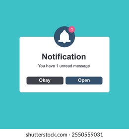 Reminder, Notifications page. Business planning, events, date reminder, or timetable concept. Popup page vector illustration.