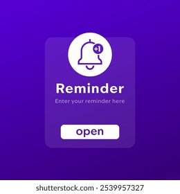 Reminder page, vector transparent design