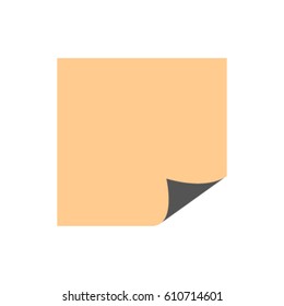 reminder paper sheet with curved corner 