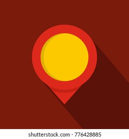 Reminder pin icon. Flat illustration of reminder pin vector icon for web