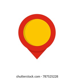 Reminder pin icon. Flat illustration of reminder pin vector icon isolated on white background