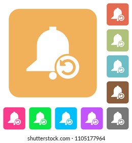 Reminder restore flat icons on rounded square vivid color backgrounds.
