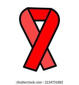 Reminder ribbon icon isolated on white background