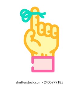 reminder ribbon list color icon vector. reminder ribbon list sign. isolated symbol illustration