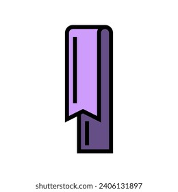reminder ribbon list color icon vector. reminder ribbon list sign. isolated symbol illustration