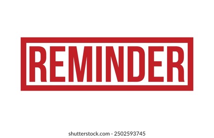 Reminder Rubber Stamp Seal Vector