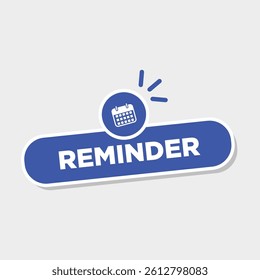 Reminder sticker button label badge flag sign symbol