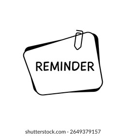 reminder text on white background