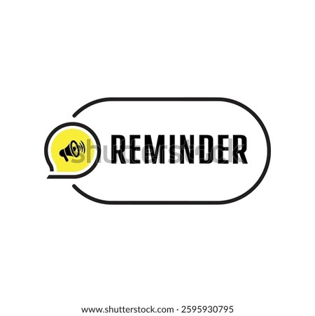 reminder text on white background
