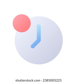 Reminder from time app pixel perfect flat gradient two-color ui icon. Clock sign. Show notification. Simple filled pictogram. GUI, UX design for mobile application. Vector isolated RGB illustration
