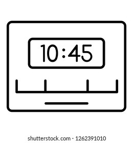 Reminder timer clock icon. Outline reminder timer clock vector icon for web design isolated on white background