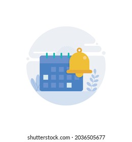 Recordatorio de la ilustración de estilo de icono conceptual plano vectorial. Archivo EPS 10 