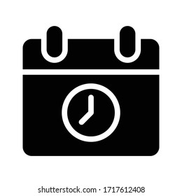 icono plano de glifo vector recordatorio 