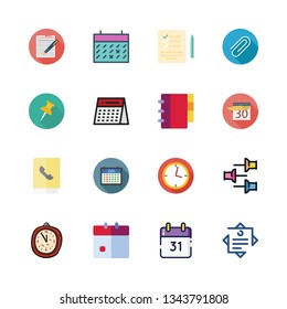 reminder vector icon set