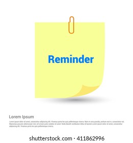 Reminder Yellow sticky note