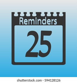 Reminders from the calendar. Number of months.