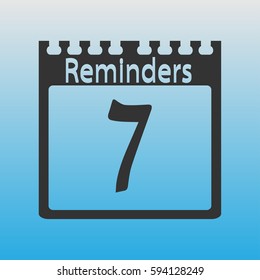 Reminders from the calendar. Number of months.