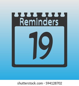 Reminders from the calendar. Number of months.