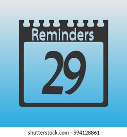 Reminders from the calendar. Number of months.
