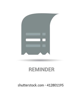 Reminders vector icon 