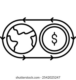 Ícone de Remessa, Negócios, Pagamento, Dinheiro