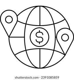 Remittance, Money, finance, banking outline icon. Money line icon, vector illustration