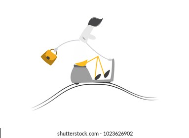 remium Quality Line Icon And Concept Set Onboarding: Stock market. Vector Illustration. isolated on white background.