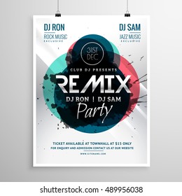 remix club party flyer poster template