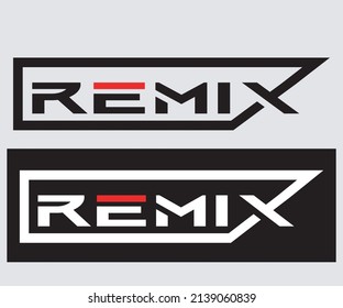 Remix Logo Design Vector 2 Black Stock Vector (Royalty Free) 2139060839 ...