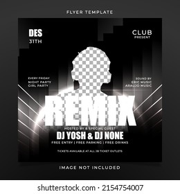 Remix night party flyer template