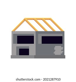 Umbau des Hauses mit Beton