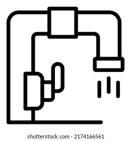 Remodeling water tap icon outline vector. Wall remodel. Interior service