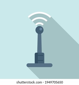 Remote access antenna icon. Flat illustration of Remote access antenna vector icon for web design