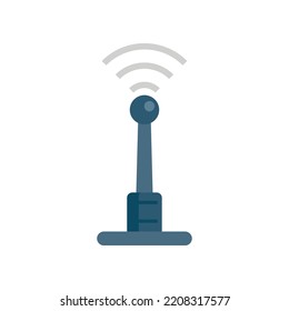 Antennensymbol für Remote-Zugriff. Flache Illustration der Remote-Zugriff-Antenne, Vektorsymbol einzeln auf weißem Hintergrund