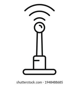 Antennensymbol für Remote-Zugriff. Umriss-Remote-Zugriff-Antenne, Vektorsymbol für Webdesign einzeln auf weißem Hintergrund