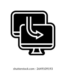 Symbolvektor für Remote-Zugriff-Glyphe. Remote-Zugriffszeichen. einzelne Symbolgrafik