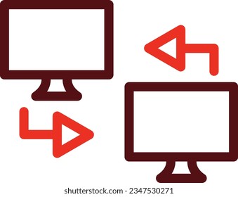 Remote Access Glyph Two Color Icon For Personal And Commercial Use.
