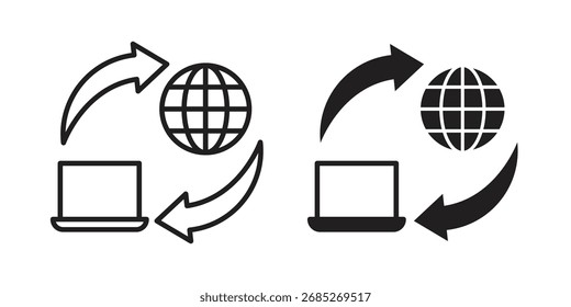 Remote Access icon art in black and white