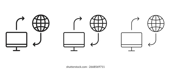 Ícone de acesso remoto para projetos de design gráfico
