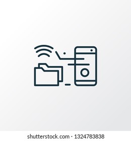 Remote access icon line symbol. Premium quality isolated wireless connection element in trendy style.