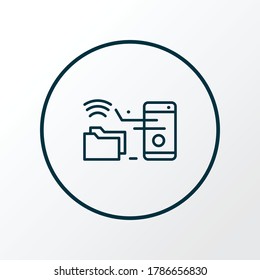 Remote access icon line symbol. Premium quality isolated wireless connection element in trendy style.