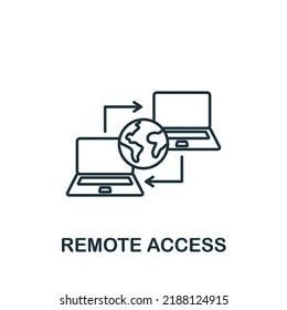 Remote Access icon. Monochrome simple Cybercrime icon for templates, web design and infographics