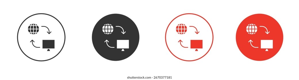 Remote Access icon pack. Clipart Vector design