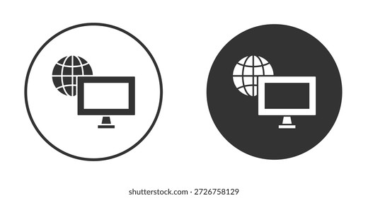 Ícone de acesso remoto forma silhueta gráfico simples símbolos clipart