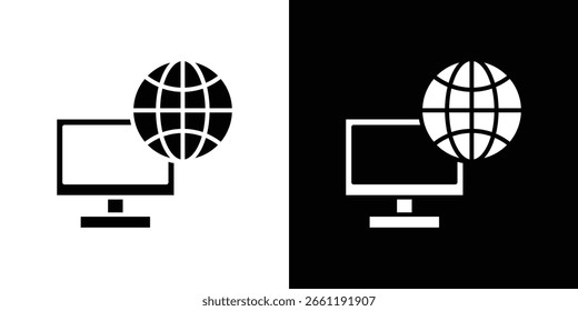 Símbolo do ícone de Acesso Remoto. Design simples e plano para aplicativos móveis e da Web