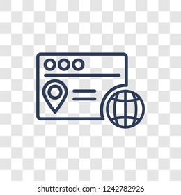 Remote access icon. Trendy linear Remote access logo concept on transparent background from Internet Security and Networking collection