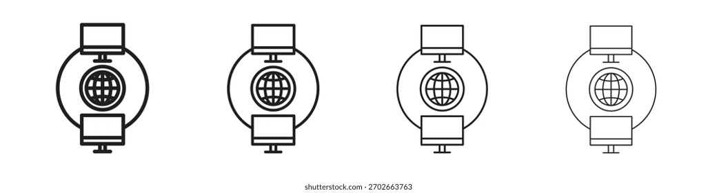 Remote Access icon vector illustration. EPS 10 editable vector.