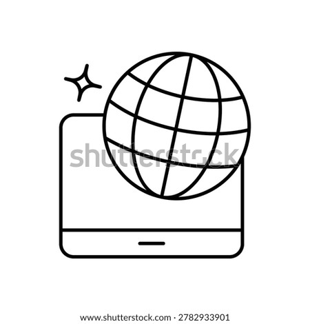 Remote Access Icon vector stock Illustration
